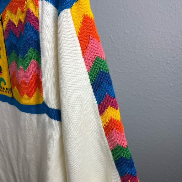 Vintage Vicki Volts Rainbow Chevron Flower Dress - Picture 8 of 16